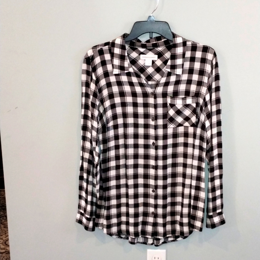 Plaid Shirt Black and White Buffalo Plaid